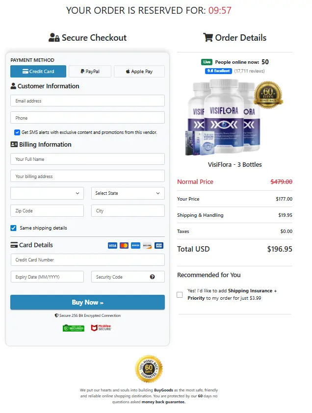  VisiFlora- Secure Page